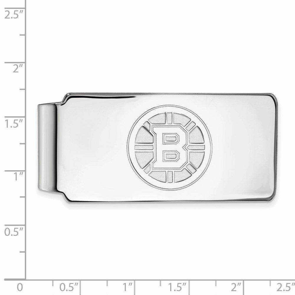 14K Weißgold Nhl Logoart Boston Bruins Geldklammer