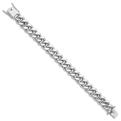 Sterlingsilber Rhodiniert Panzer Glieder Herren Gliederarmband