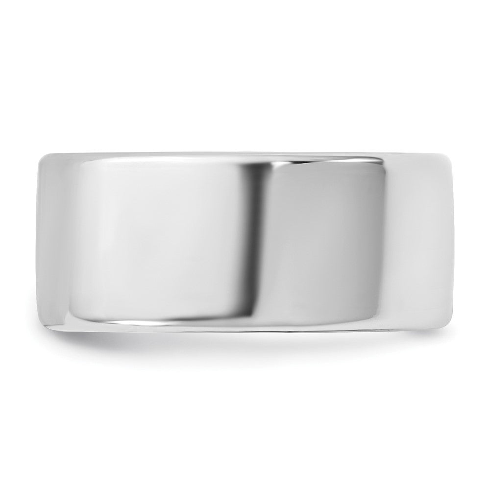 14K Weißgold 9 mm Europäischer Ehering mit Komfort-Passform