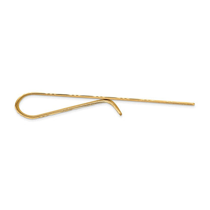 14K Gelbgold Herren Strukturiert Basketweave Muster Krawatten Stab
