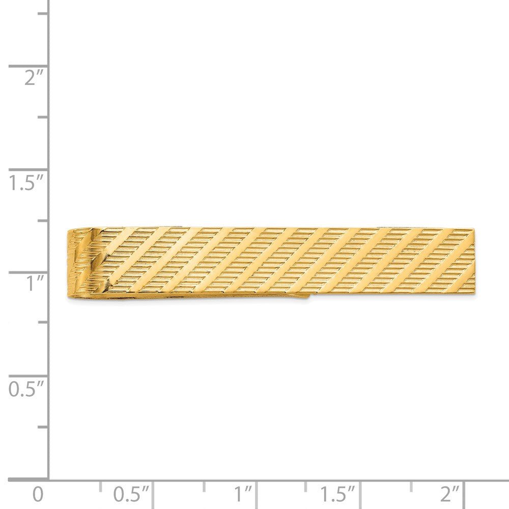 14K Gelbgold Herren Strukturiert Krawatten Stab