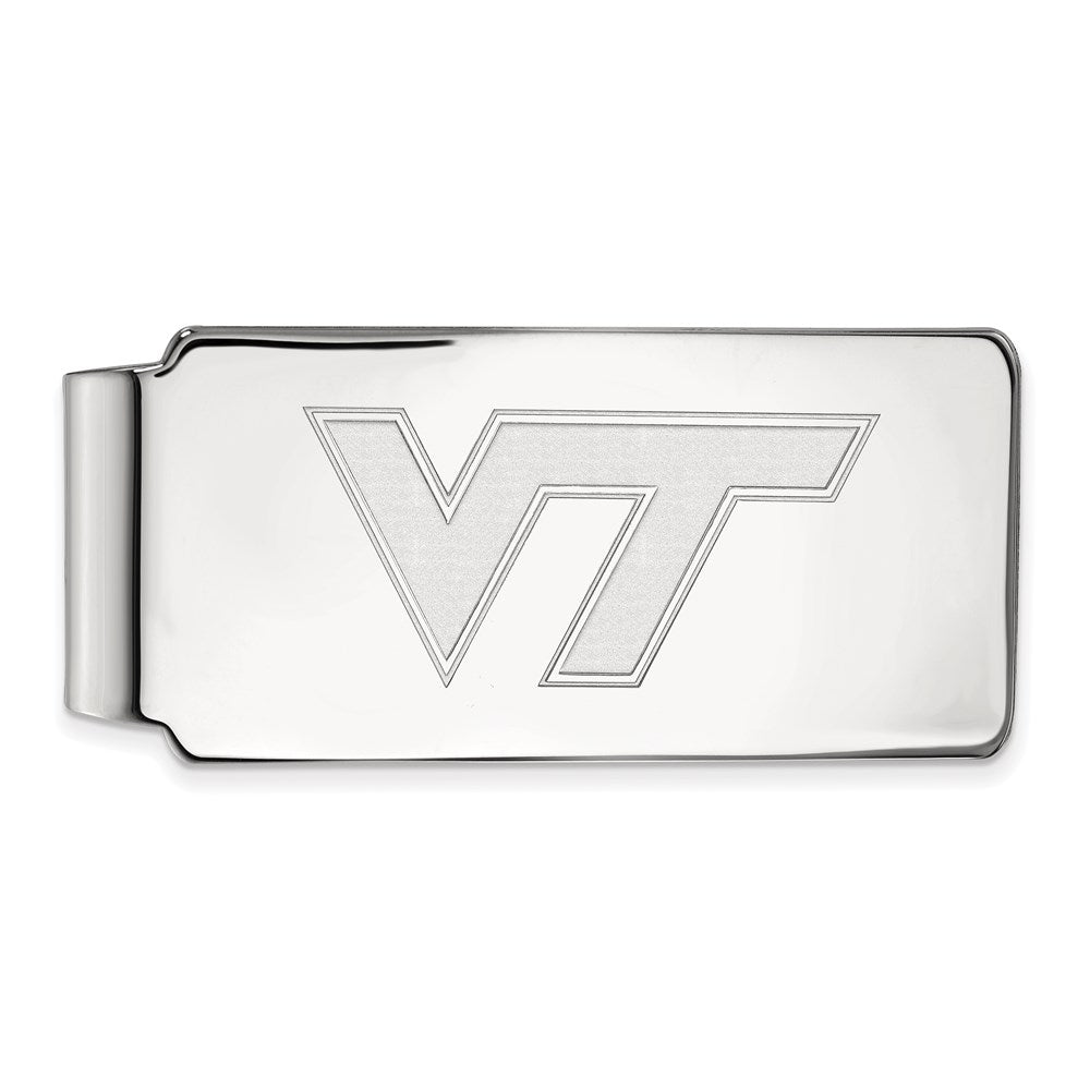10K Weißgold Logoart Virginia Tech V-t Geldklammer
