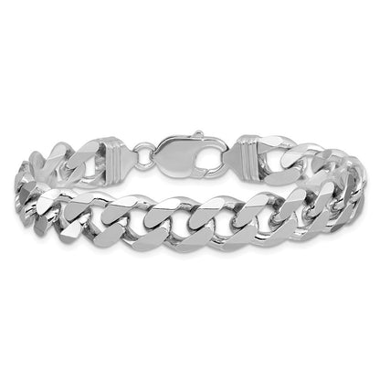 Sterlingsilber Rhodiniert 11mm Panzer Kette