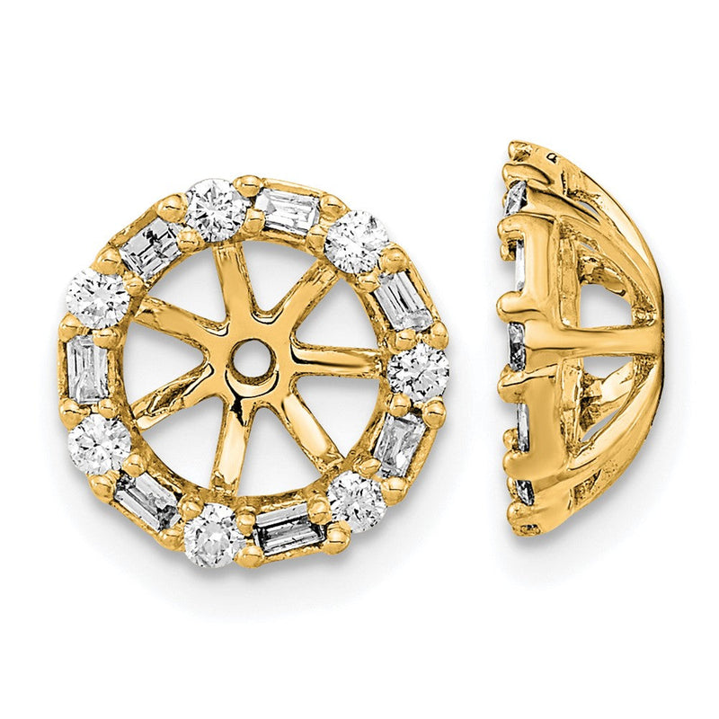 585 Gelbgold Diamant-Kreis-Ohrring-Jackets, 0,33 ct