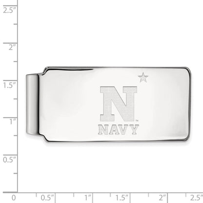 14K Weißgold Logoart Us Naval Akademie Geldklammer