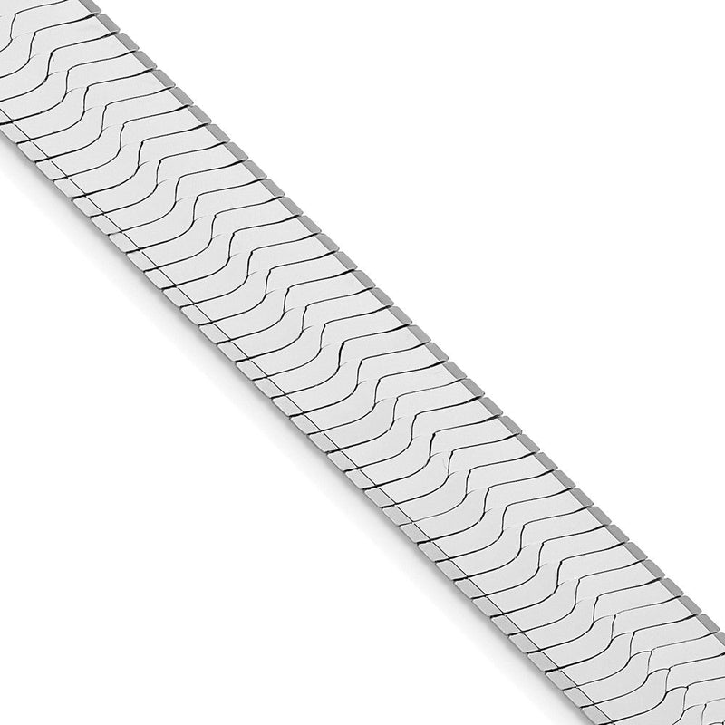 Sterlingsilber Rhodiniert 10.5mm Magic Fischgrät Halskette