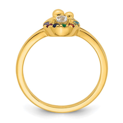 14K Weißgold Diamant-Ring