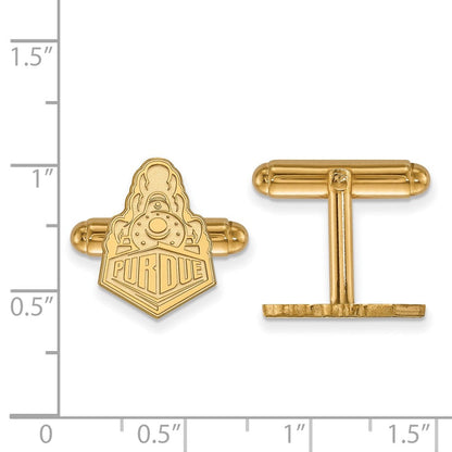 14K Gelbgold Gold Logoart Purdue University Boilermakers Zug Logo Manschette Knöpfe