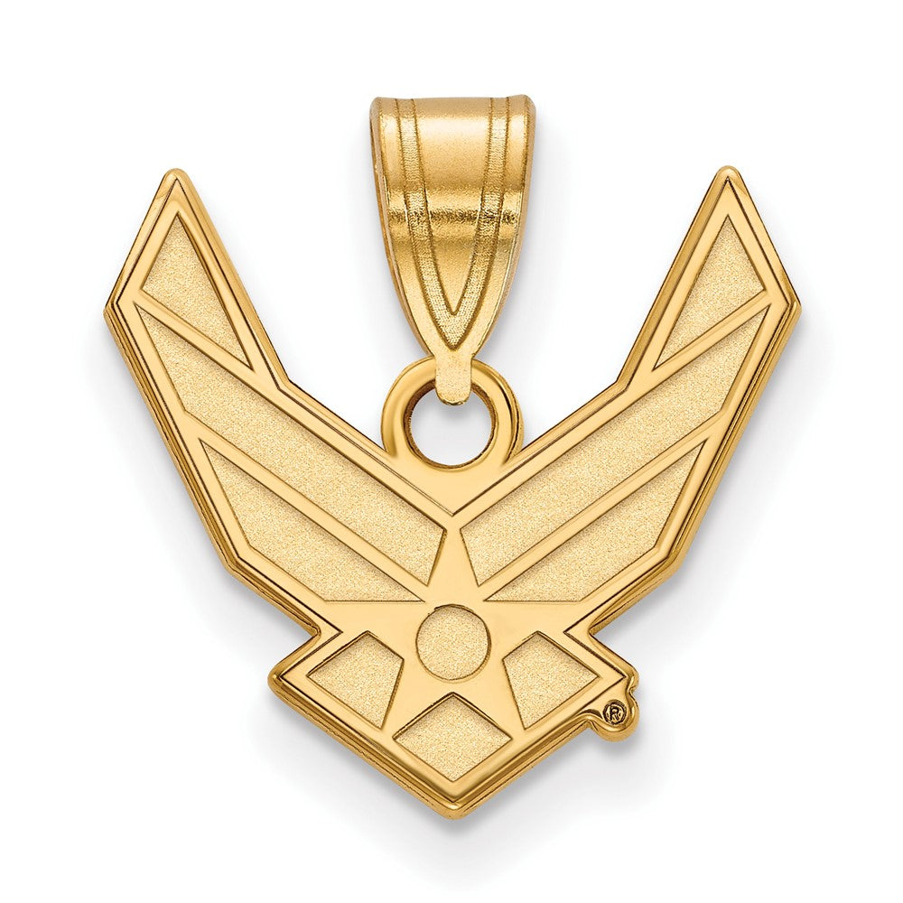 14K Gelbgold Gold Logoart U.s. Luft Kraft Mittel Anhänger