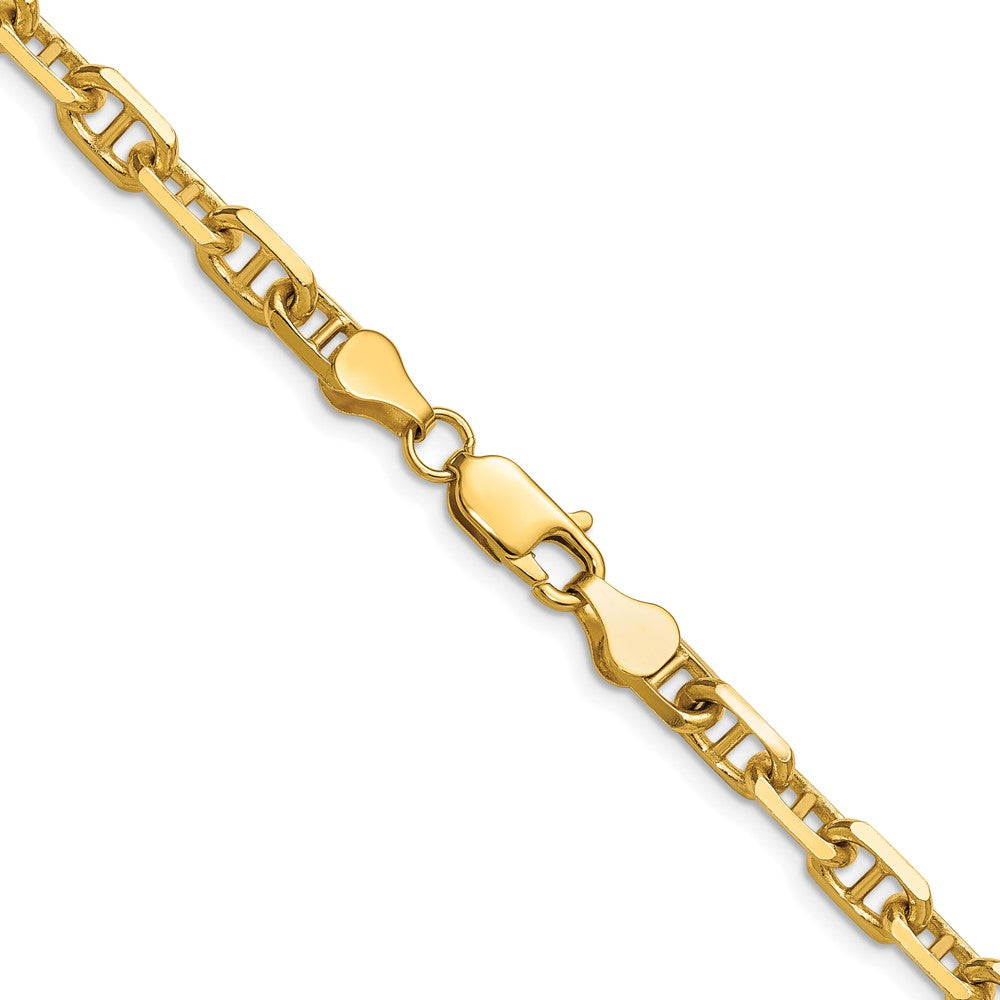 14K Gelbgold 5.7mm Diamantiert Marine Anker Halskette