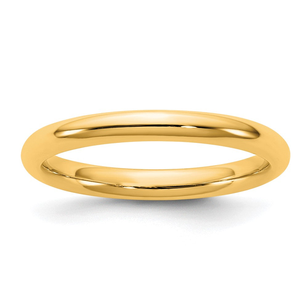 14K Gelbgold 2,5 mm Ehering mit Standard-Komfort-Passform