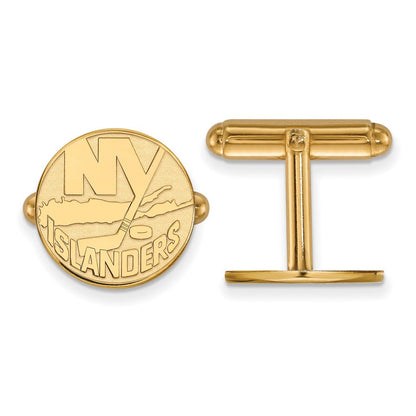 14K Gelbgold Gold Nhl Logoart New York Islanders Manschette Knöpfe