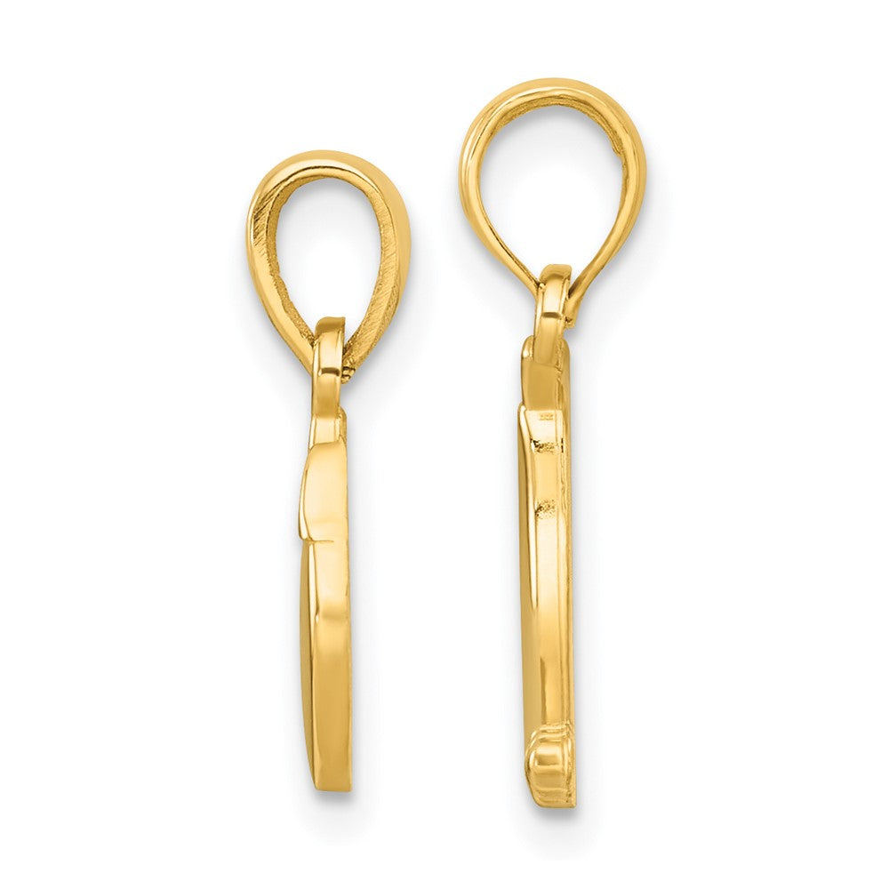 14K Gelbgold Anhänger-Set „Banane und Apfel", poliert