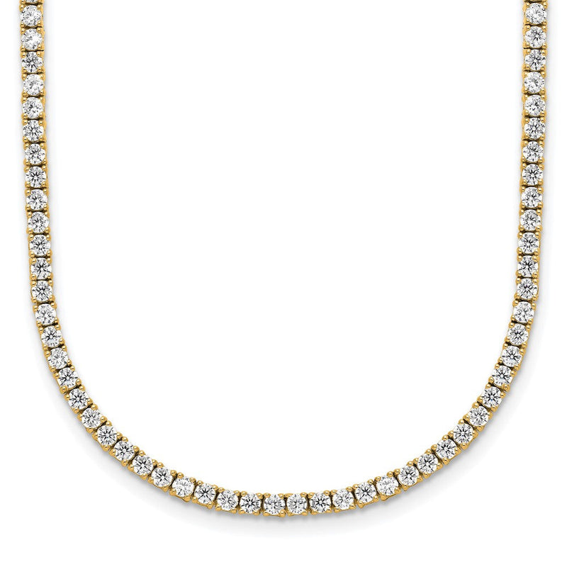 14K Weißgold 5 Karat Im Labor Gezüchtet Diamant Vs/si+ G+ Verstellbar To 26 Zoll Tennis Bolo Halskette