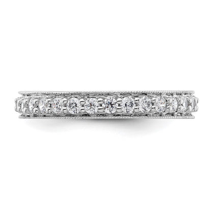 14K Weißgold Poliert Größe 8.5 Vintage 1 Karat Diamant Komplett Memoire Ehering Ring