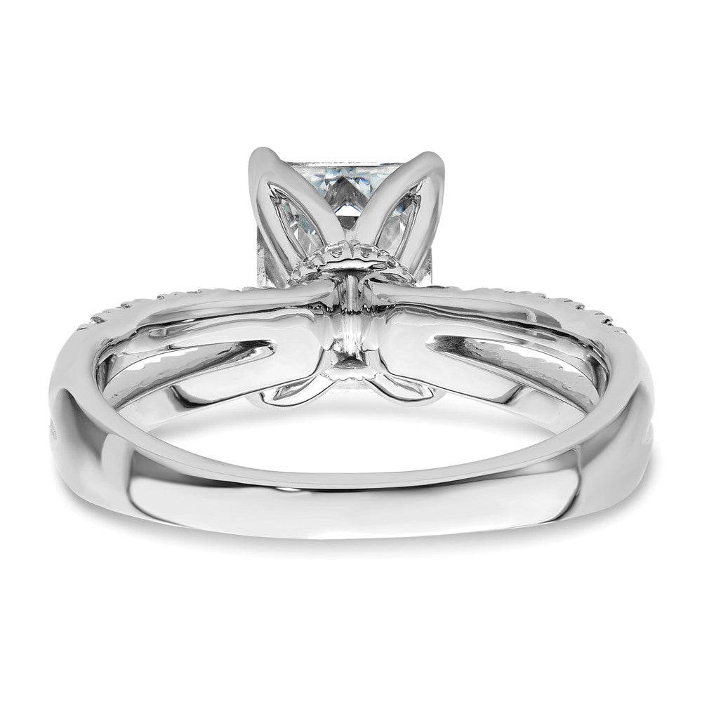 True Origin 14K Weißgold 2 5/8K Labor gezüchteter Diamant VS+ F+ Komplett Radiant-Verlobungsring