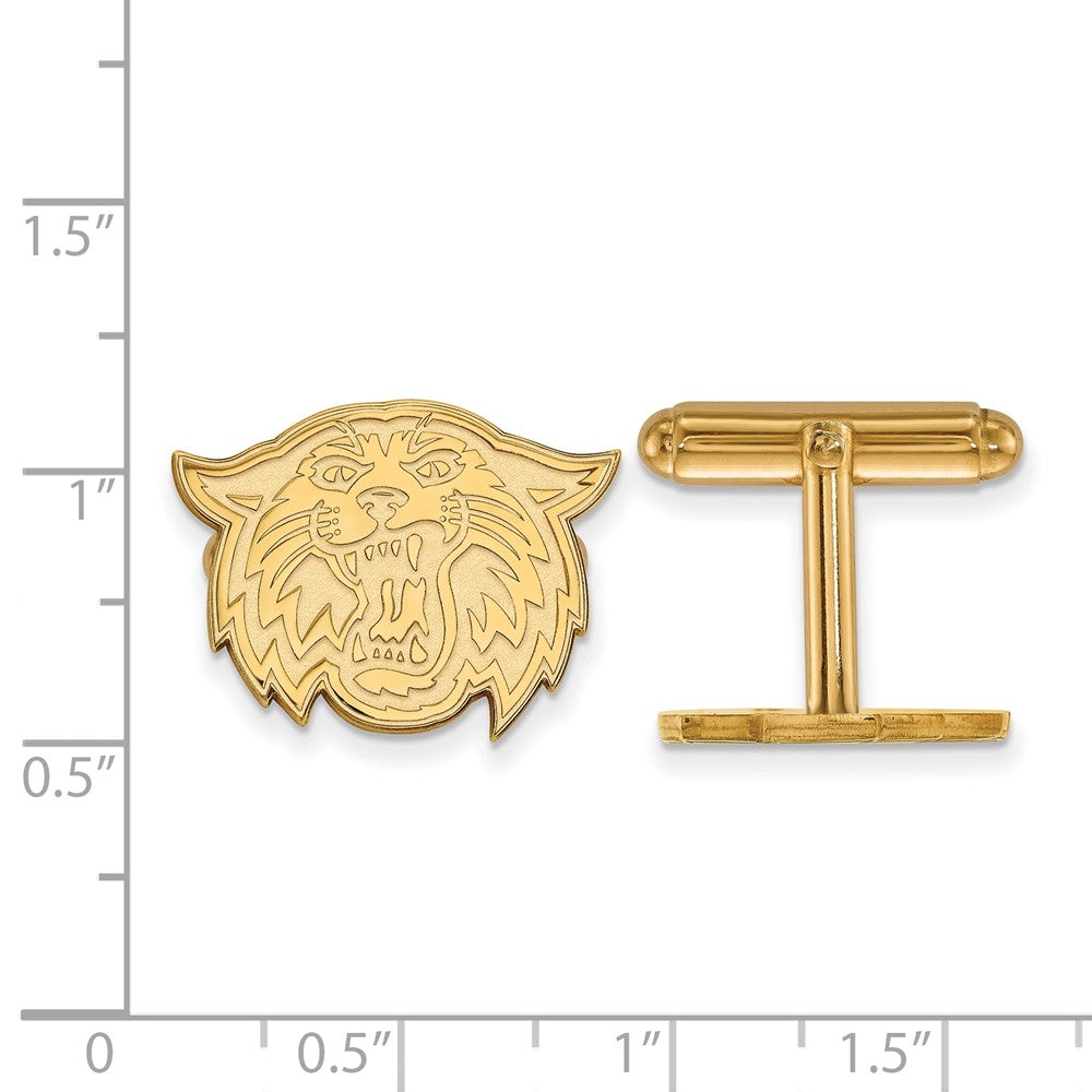 14K Gelbgold Gold Logoart Villanova University Wildkatze Manschette Knöpfe