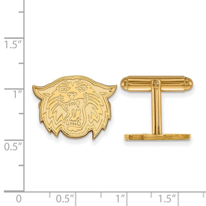 14K Gelbgold Gold Logoart Villanova University Wildkatze Manschette Knöpfe