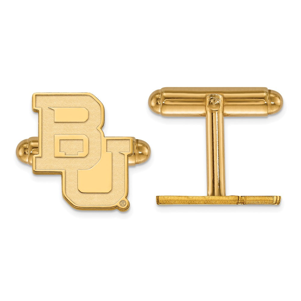 14K Gelbgold Gold Logoart Baylor University Bears Manschette Knöpfe