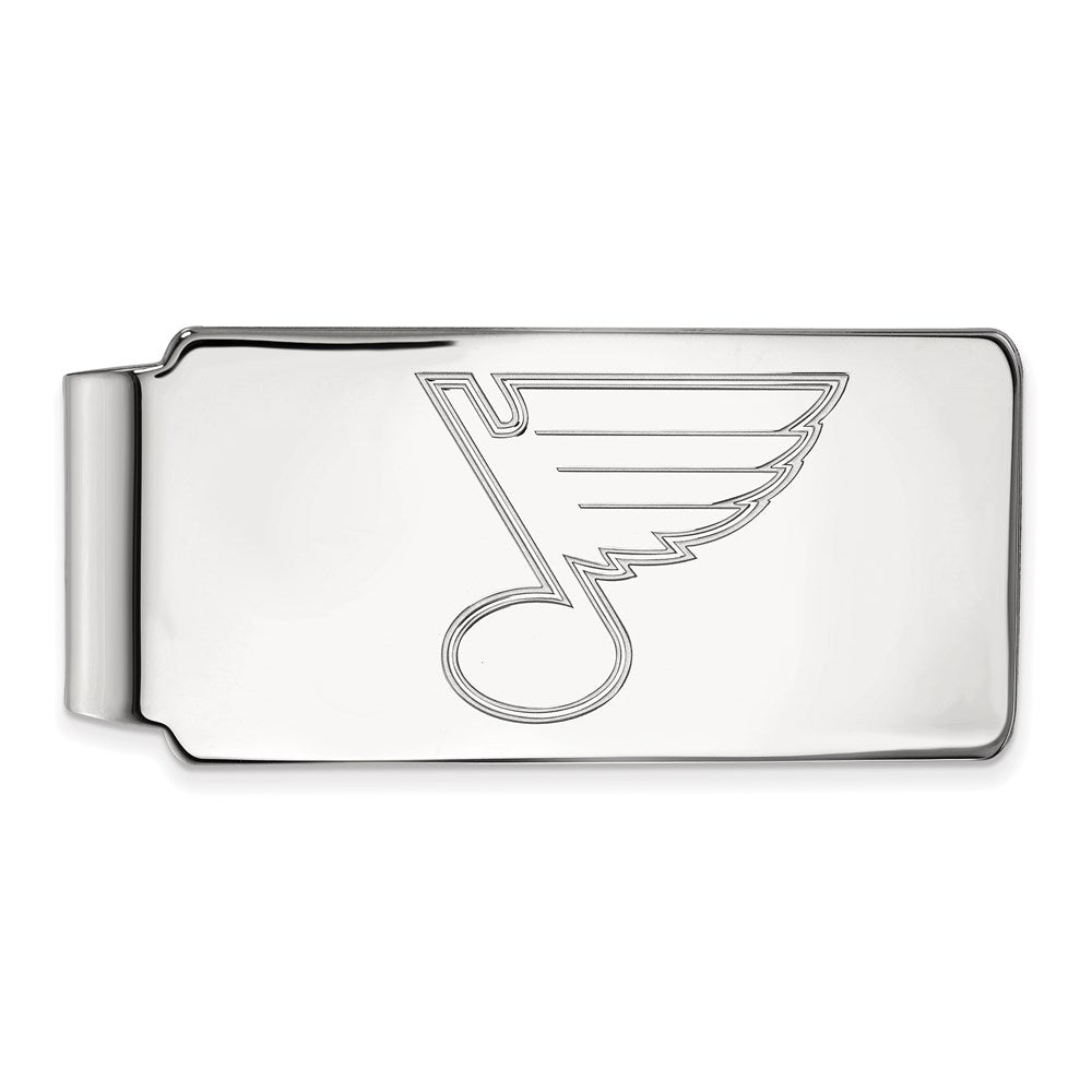 14K Weißgold Nhl Logoart St. Louis Blues Geldklammer