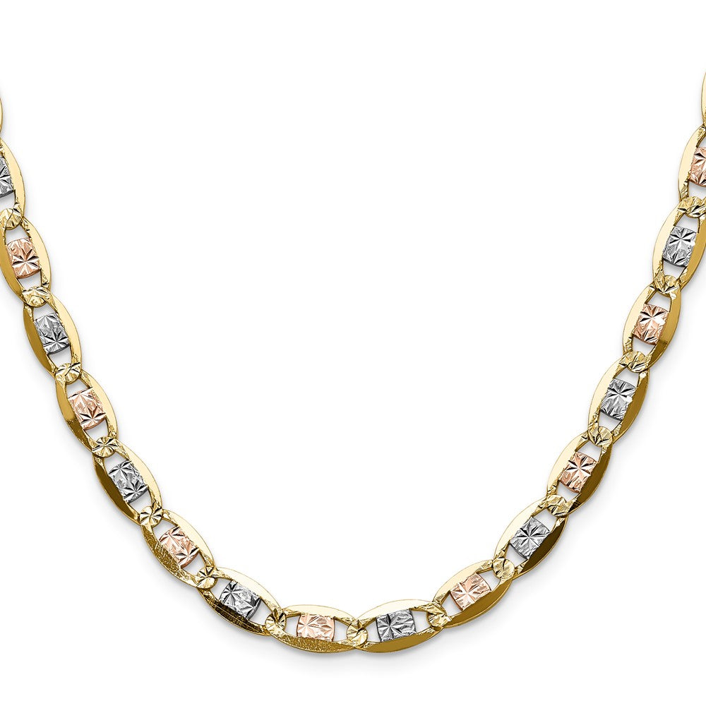14K Tricolor Gold 6.1mm Tricolor Gold Pavé‚ Valentino Halskette
