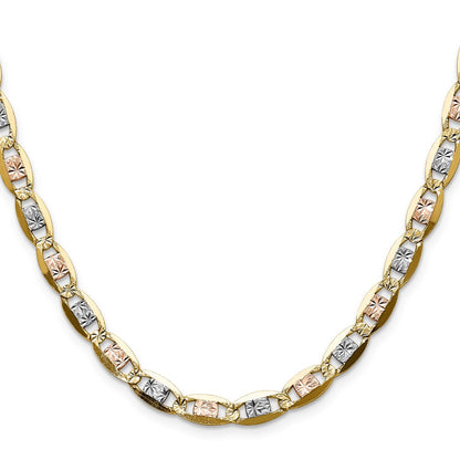 14K Tricolor Gold 6.1mm Tricolor Gold Pavé‚ Valentino Halskette