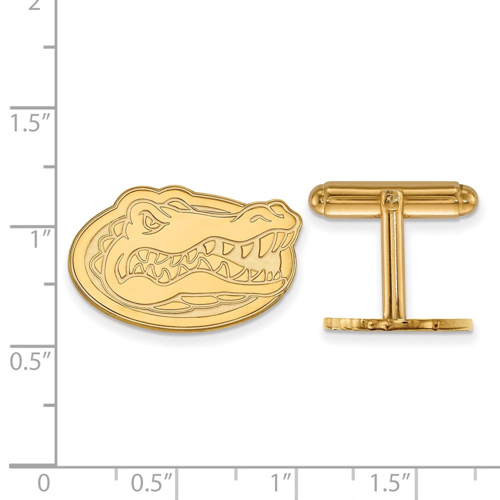 14K Gelbgold Gold Logoart University Of Florida Gator Manschette Knöpfe