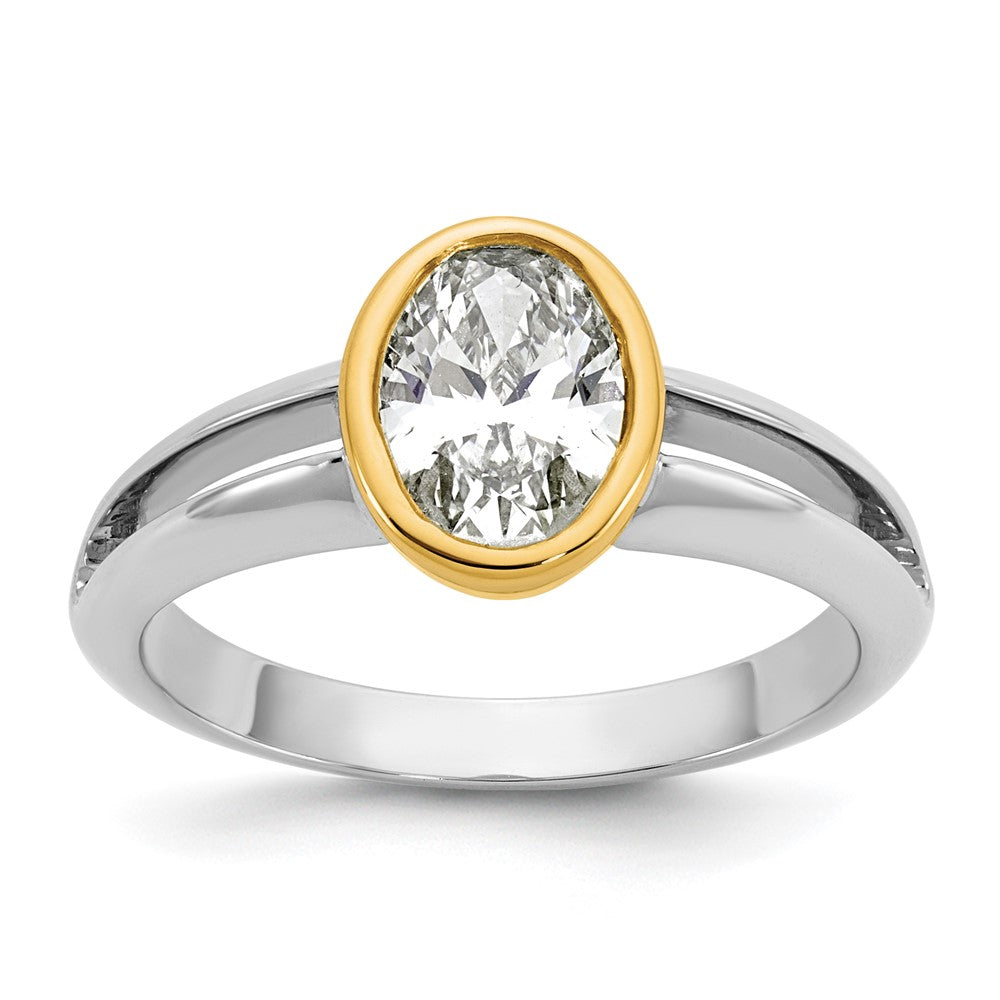 Ibgoodman 14K Bicolor 1 Karat Im Labor Gezüchtet Diamant Vs/si+ G+ Komplett Damen Ehering Ring