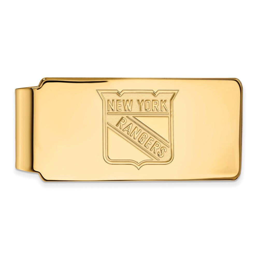 14K Gelbgold Gold Nhl Logoart New York Rangers Geldklammer