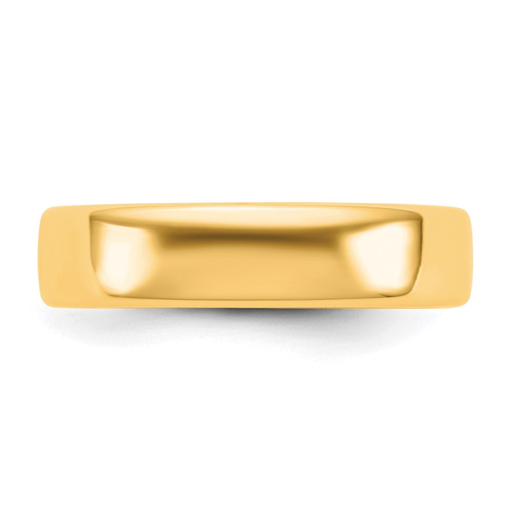 14K Gelbgold 5 mm Europäischer Ehering mit Komfort-Passform