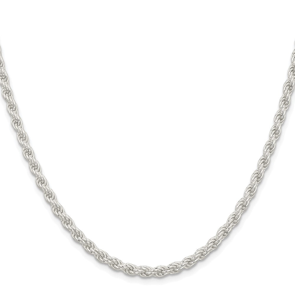 Sterlingsilber Rhodiniert 4.5mm Massiv Kordel 30 Zoll Kette