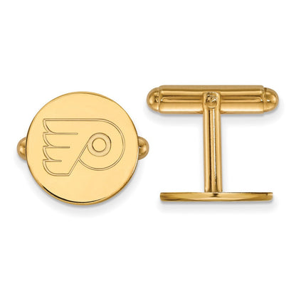 14K Gelbgold Gold Nhl Logoart Philadelphia Flyers Manschette Knöpfe
