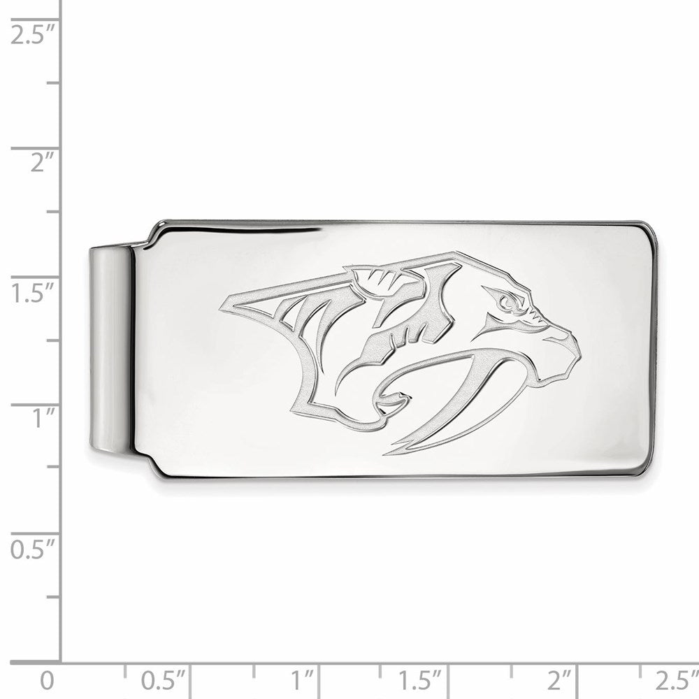 10K Weißgold Nhl Logoart Nashville Predators Geldklammer