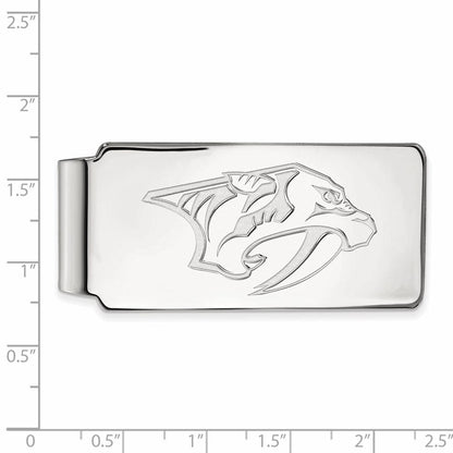 10K Weißgold Nhl Logoart Nashville Predators Geldklammer