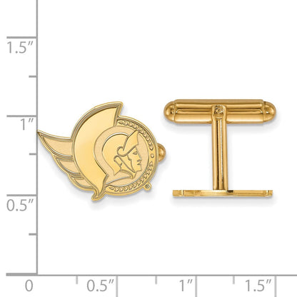 14K Gelbgold Gold Nhl Logoart Ottawa Senators Manschette Knöpfe