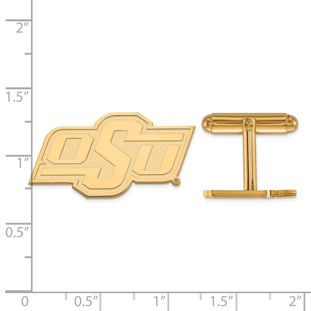 14K Gelbgold Gold Logoart Oklahoma State University O-s-u Manschette Knöpfe