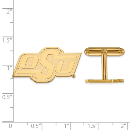 14K Gelbgold Gold Logoart Oklahoma State University O-s-u Manschette Knöpfe