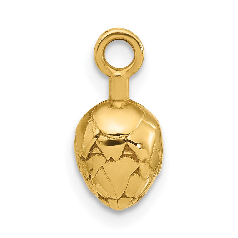 14K Gelbgold Artischocken-Charm mit fantasievollem Design