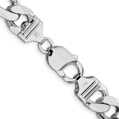 Sterlingsilber Rhodiniert 10.75mm Figaro Halskette