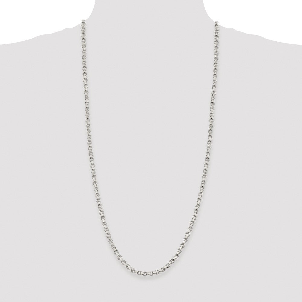 Sterlingsilber Rhodiniert 4mm Diamantiert Erbs 30 Zoll Kette