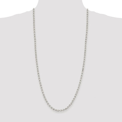 Sterlingsilber Rhodiniert 4mm Diamantiert Erbs 30 Zoll Kette