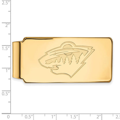 14K Gelbgold Gold Nhl Logoart Minnesota Wild Geldklammer