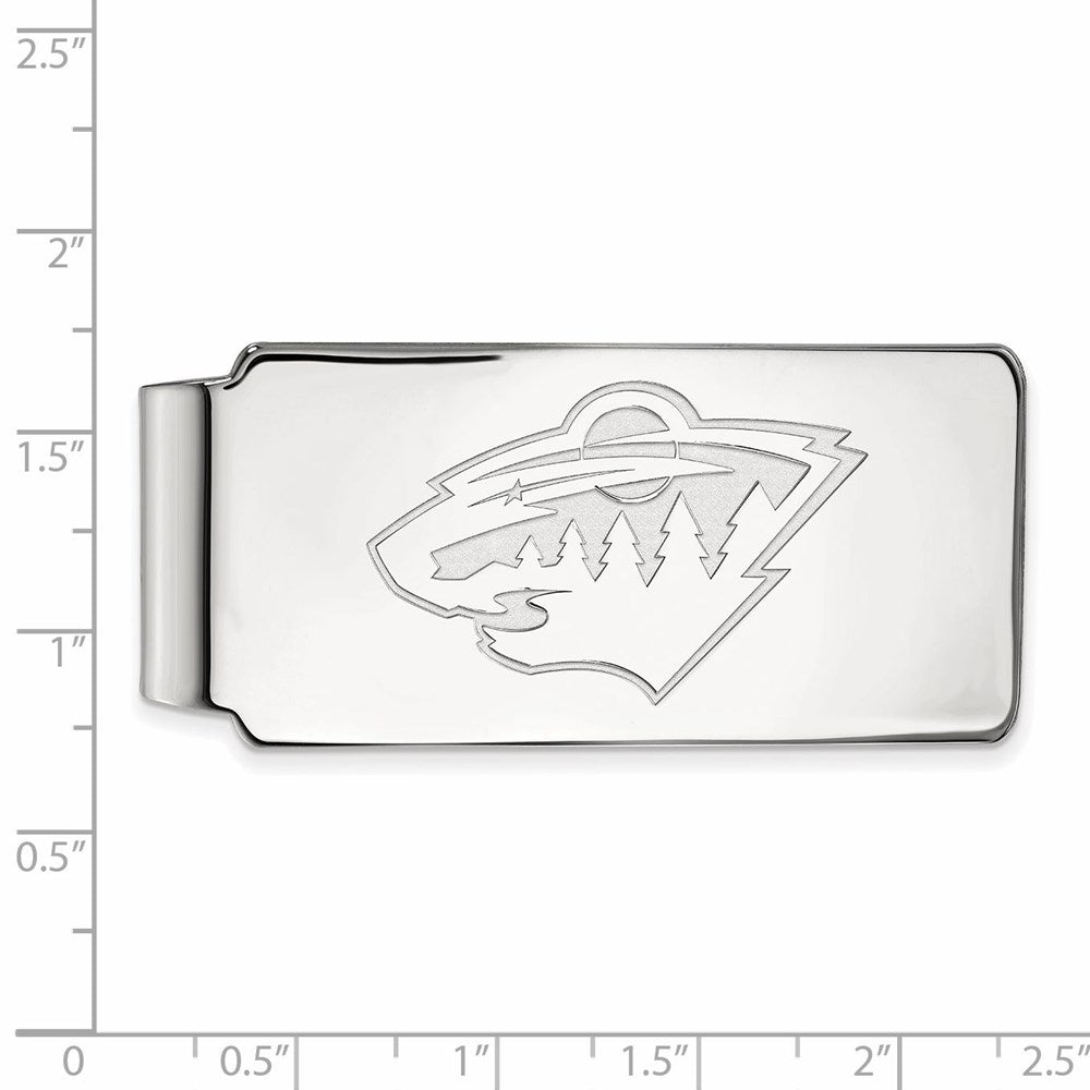 14K Weißgold Nhl Logoart Minnesota Wild Geldklammer