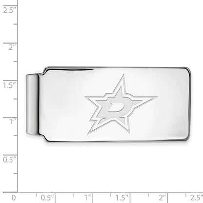 14K Weißgold Nhl Logoart Dallas Sterne Geldklammer