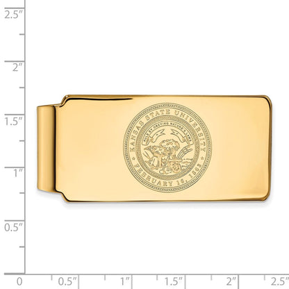 10K Gelbgold Gold Logoart Kansas State University Wappen Geldklammer