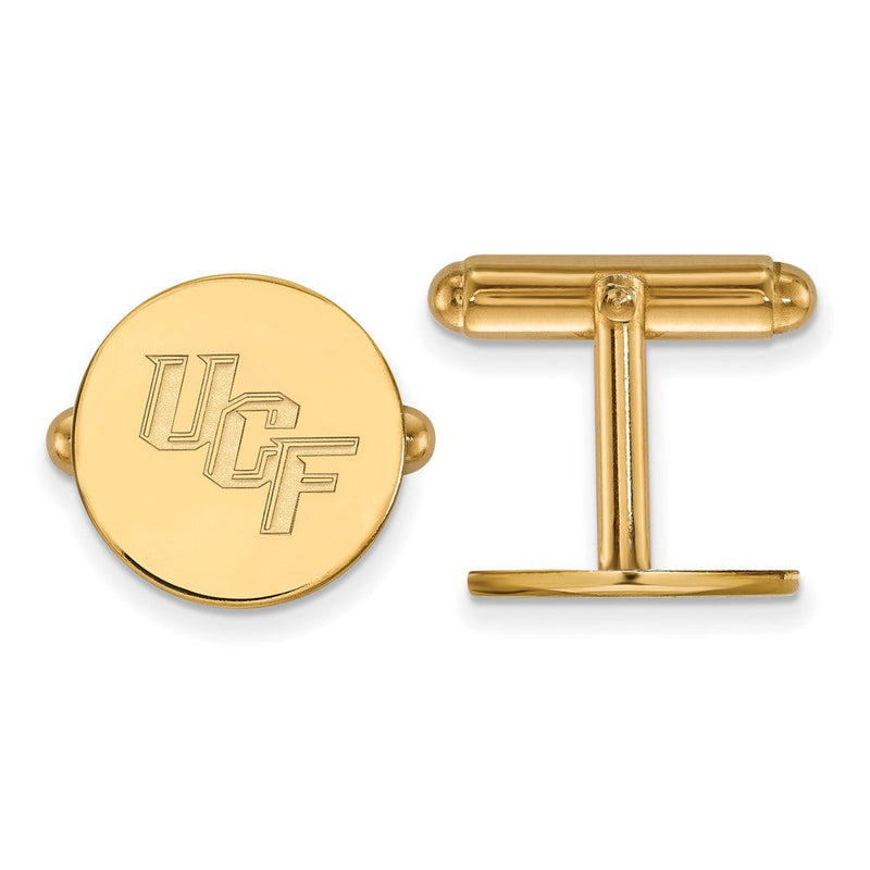 14K Gelbgold Gold Logoart University Of Central Florida U-c-f Manschette Knöpfe