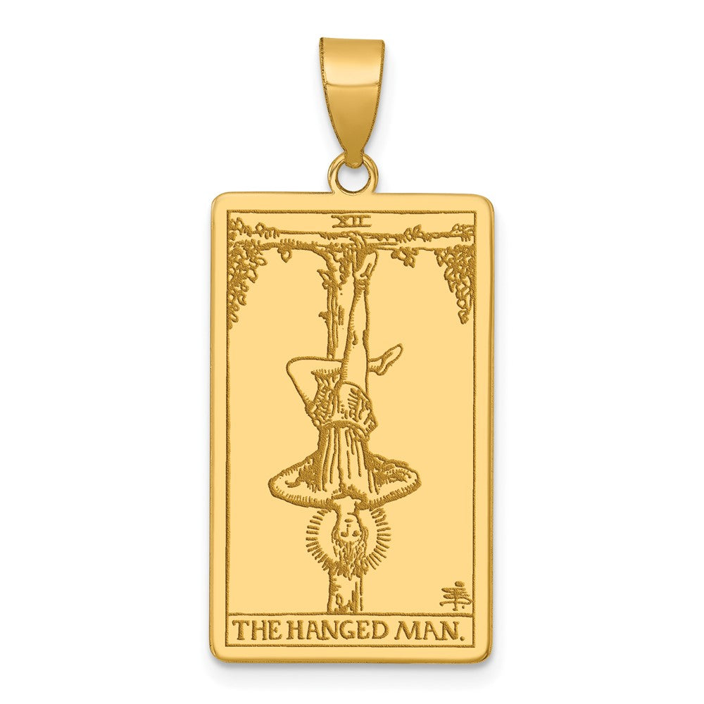 14K Gelbgold The Hanged Man Tarot Card Anhänger