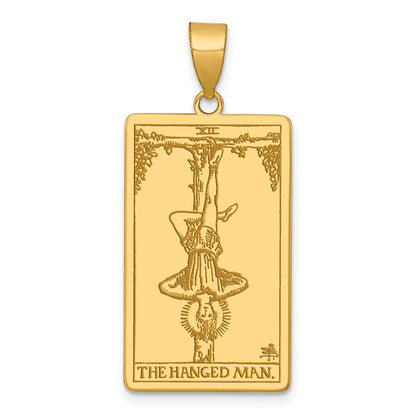 14K Gelbgold The Hanged Man Tarot Card Anhänger