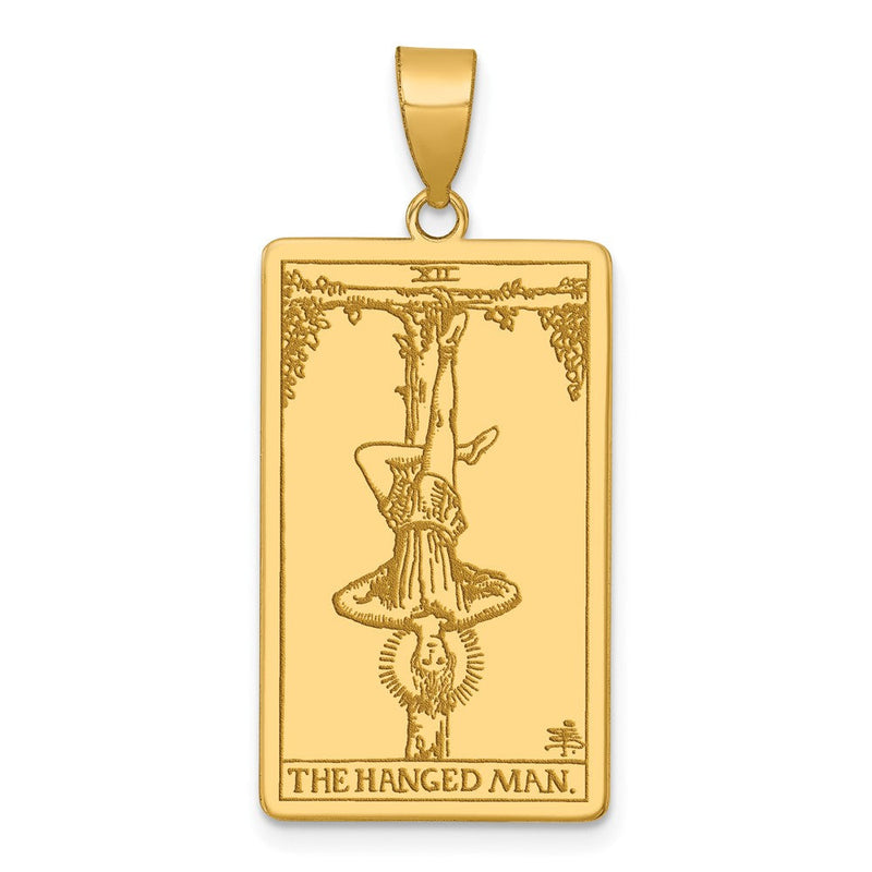 14K Gelbgold The Hanged Man Tarot Card Anhänger