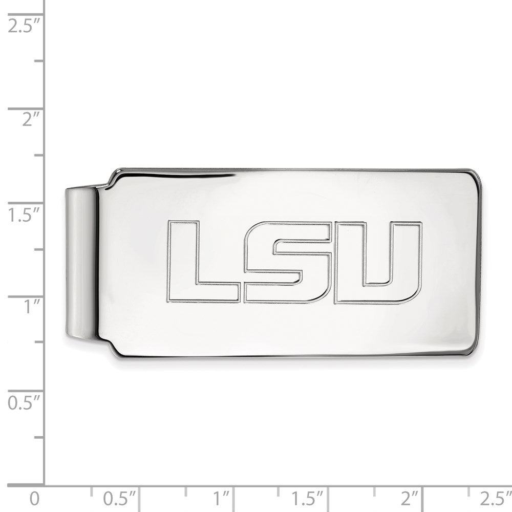 10K Weißgold Logoart Louisiana State University L-s-u Geldklammer